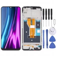 Realme Narzo 50i 4G RMX3235 OEM LCD-näytön digitoijalle koko kokoonpano kehyksellä